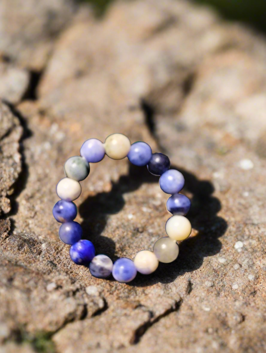 Sodalite Natural Stone Stretch Ring