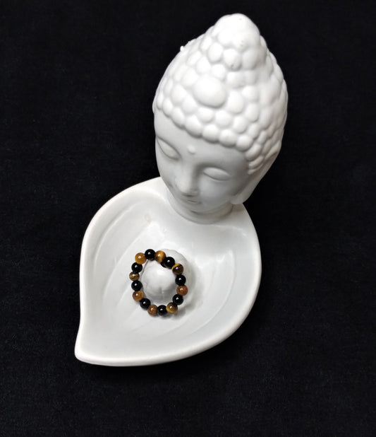Yellow Tiger's Eye and Black Jasper Ring