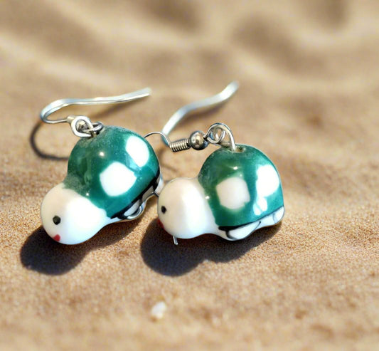 Ceramic Turtle Earrings